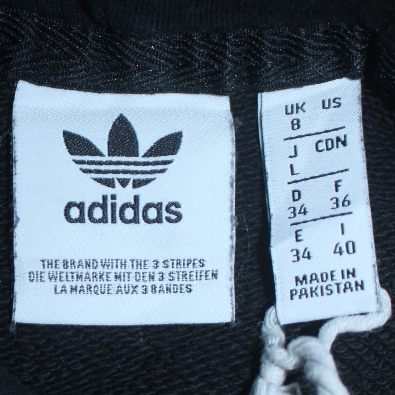 Womens UK Size 8 adidas Black Pullover Hoodie