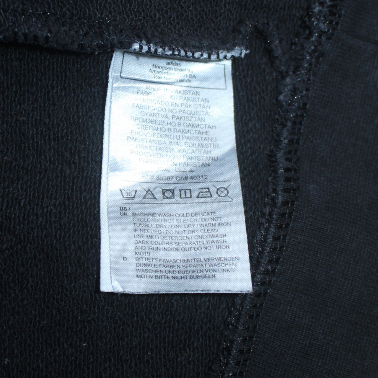 Womens UK Size 8 adidas Black Pullover Hoodie