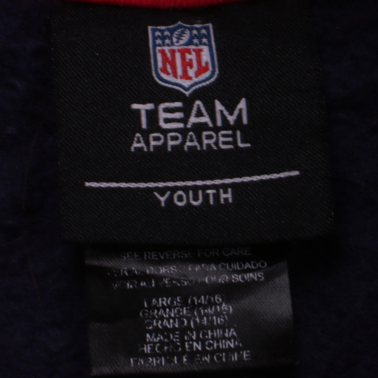 Boys UK Size 14-16 Years NFL Team Apparel Blue Pullover Hoodie