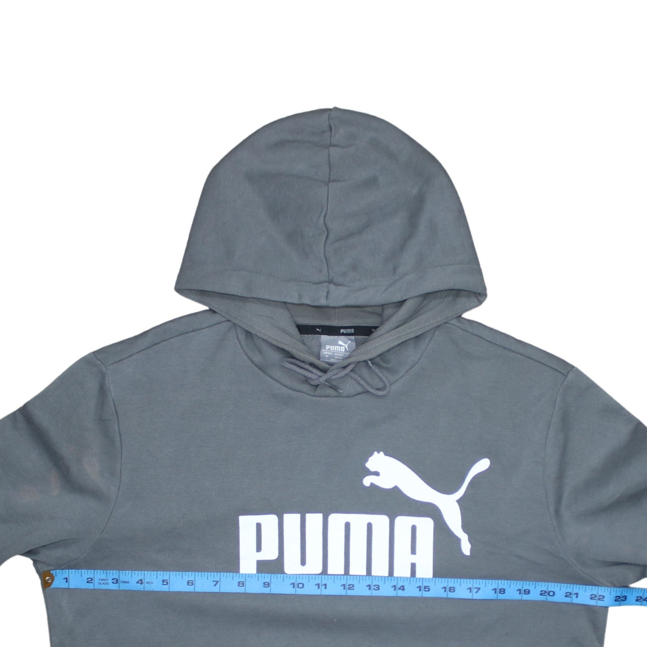 Mens UK Size M PUMA Grey Pullover Hoodie