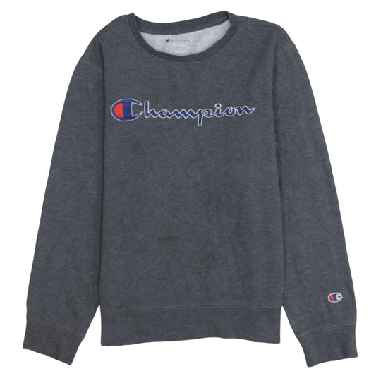 Womens UK Size L Champion Grey Pullover Sweatshirt