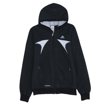 Womens UK Size 12 adidas Black Full Zip Hoodie