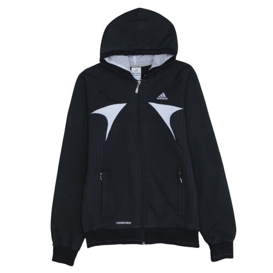 Womens UK Size 12 adidas Black Full Zip Hoodie