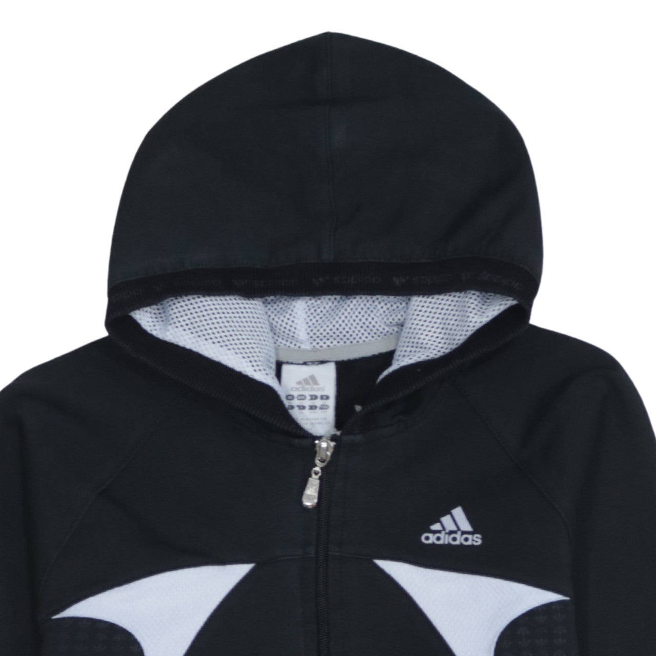 Womens UK Size 12 adidas Black Full Zip Hoodie