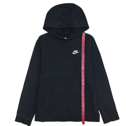 Nike Boys Black Pullover Hoodie XL (158-170cm) Fleece Lined Sweatshirt