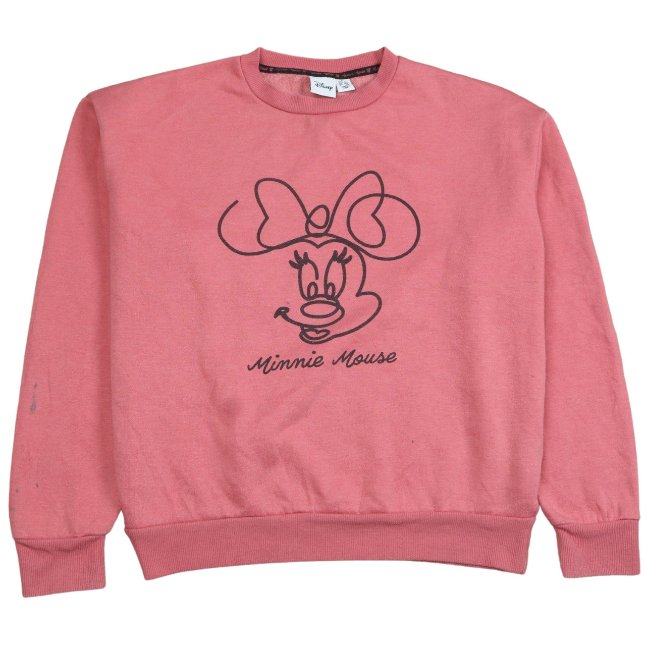 Womens UK Size 12 Disney Pink Pullover Sweatshirt