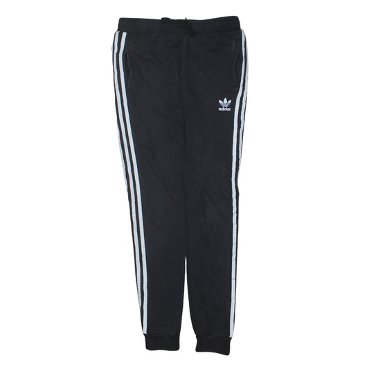 Adidas Boys Black 15-16 Years Jogger Trousers with Side Stripes