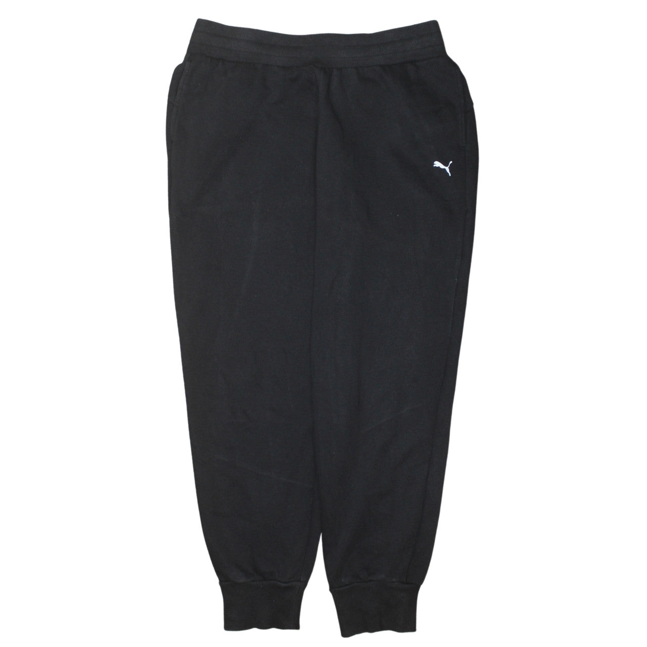Mens UK Size M PUMA Regular Fit Jogger Black Trousers
