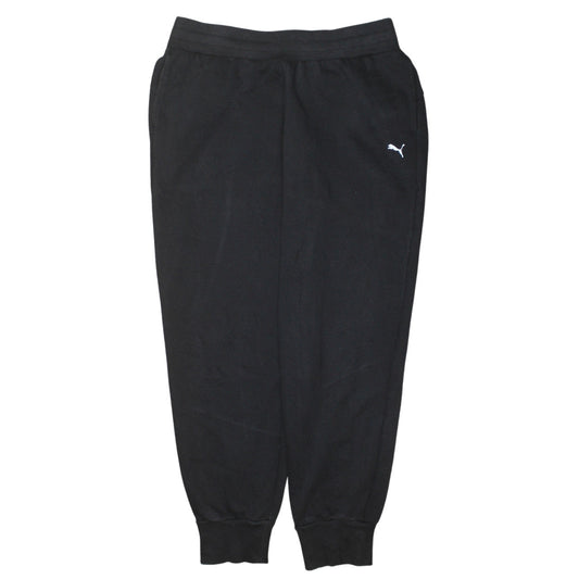 Mens UK Size M PUMA Regular Fit Jogger Black Trousers