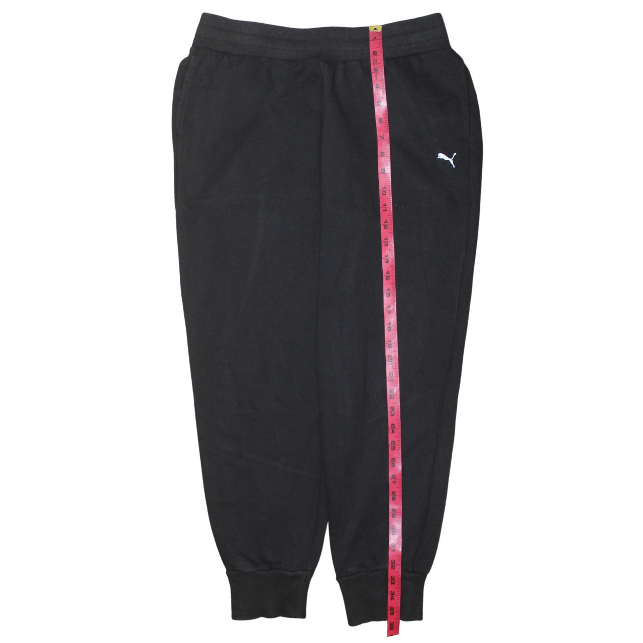 Mens UK Size M PUMA Regular Fit Jogger Black Trousers