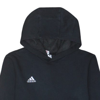 Adidas Boys Black Pullover Hoodie 13-14 Years Fleece Sweatshirt