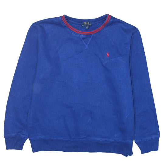 Womens UK Size 14-16 Ralph Lauren Blue Pullover Sweatshirt