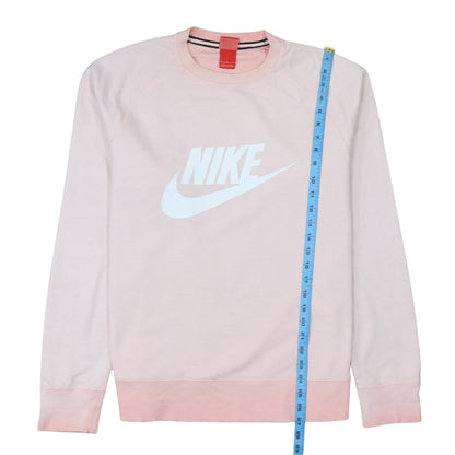 Womens UK Size L Nike Pink Pullover Sweatshirt