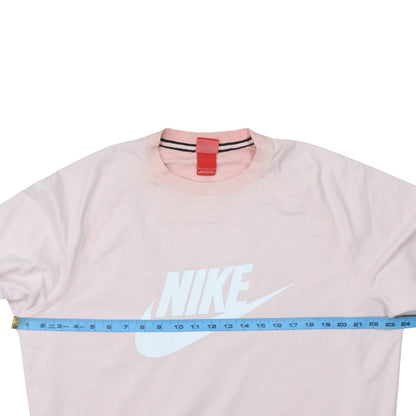 Womens UK Size L Nike Pink Pullover Sweatshirt
