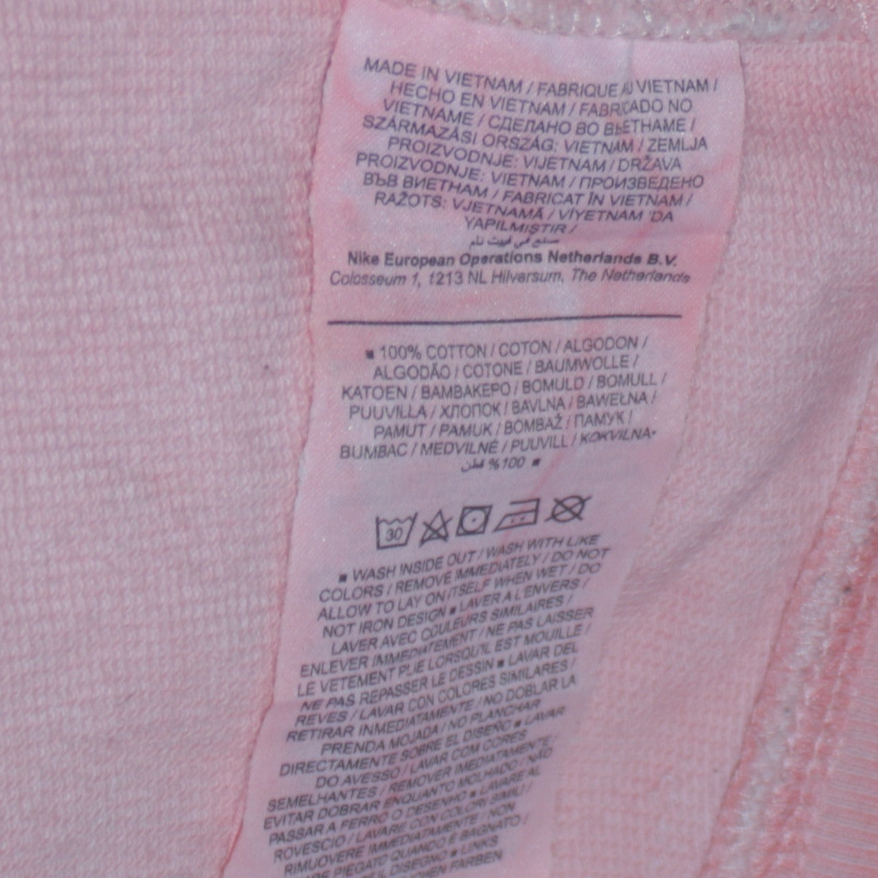 Womens UK Size L Nike Pink Pullover Sweatshirt