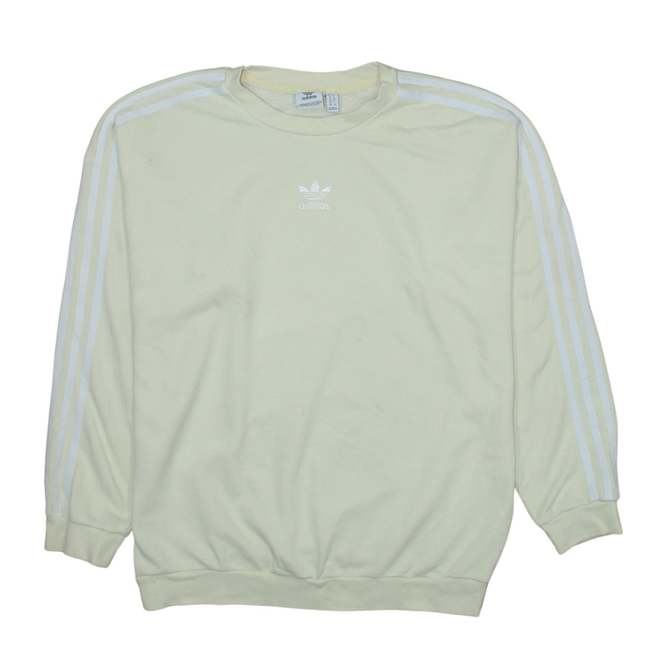 Womens UK Size 12 adidas Beige Pullover Sweatshirt