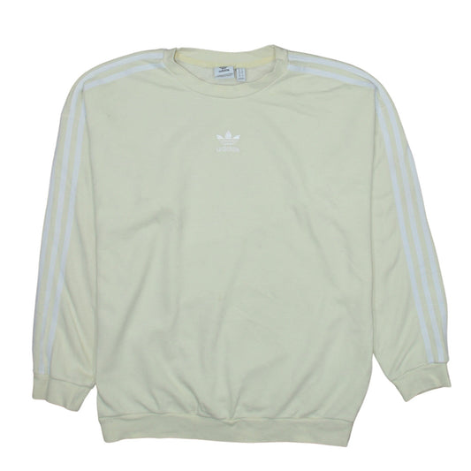 Womens UK Size 12 adidas Beige Pullover Sweatshirt