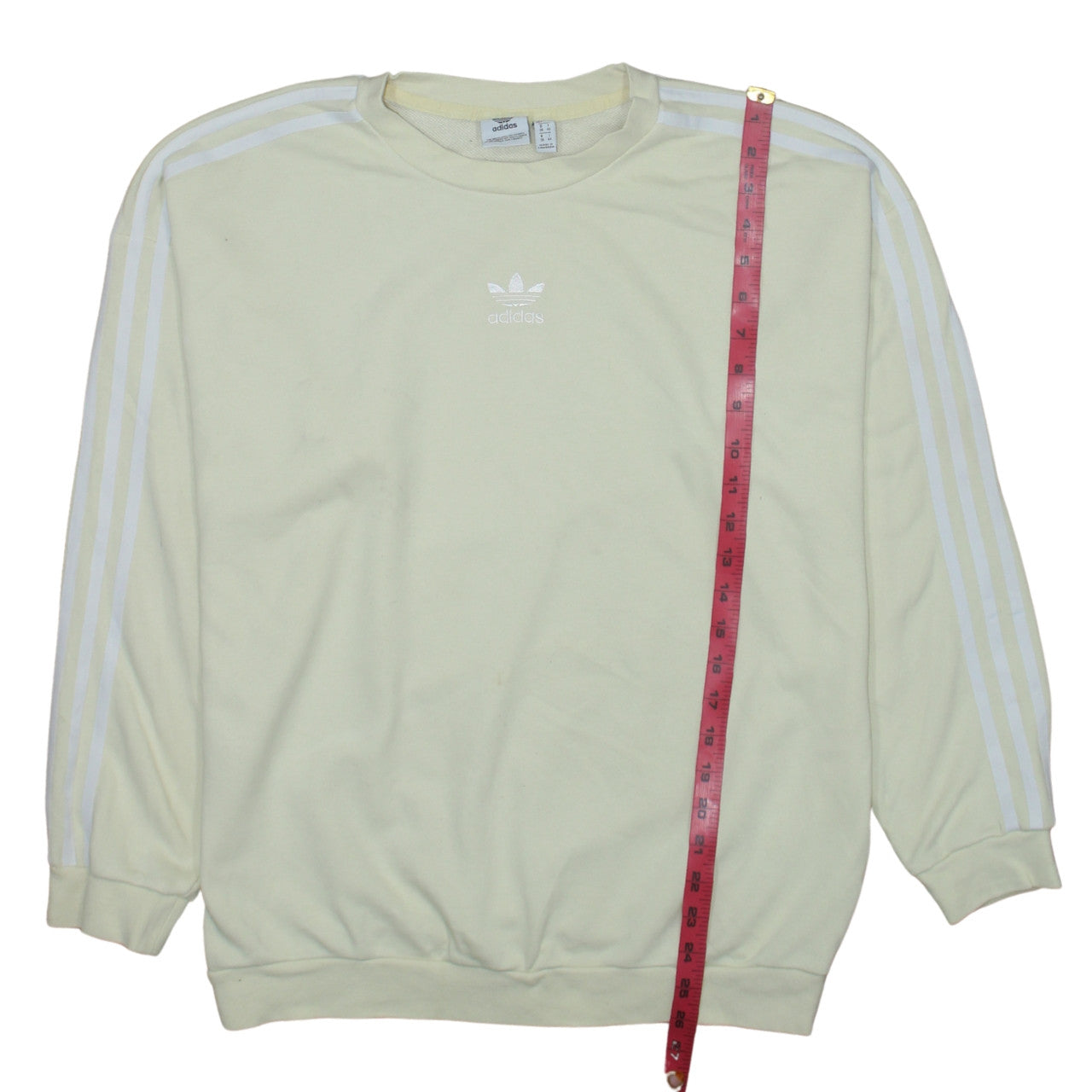 Womens UK Size 12 adidas Beige Pullover Sweatshirt