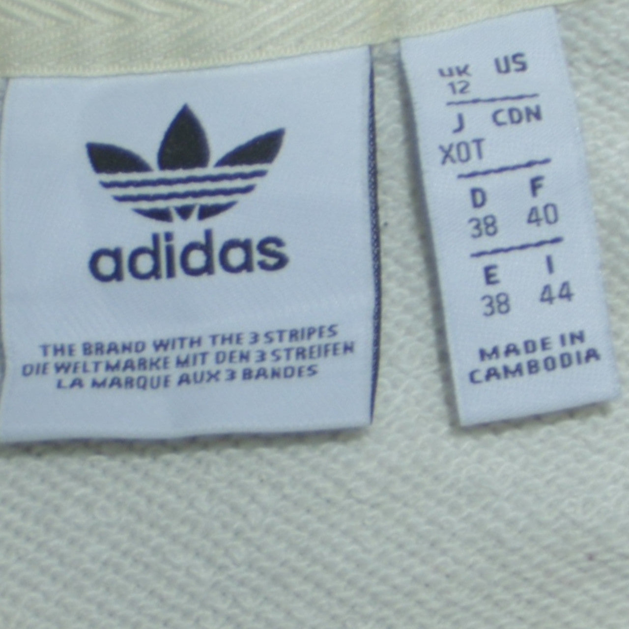 Womens UK Size 12 adidas Beige Pullover Sweatshirt