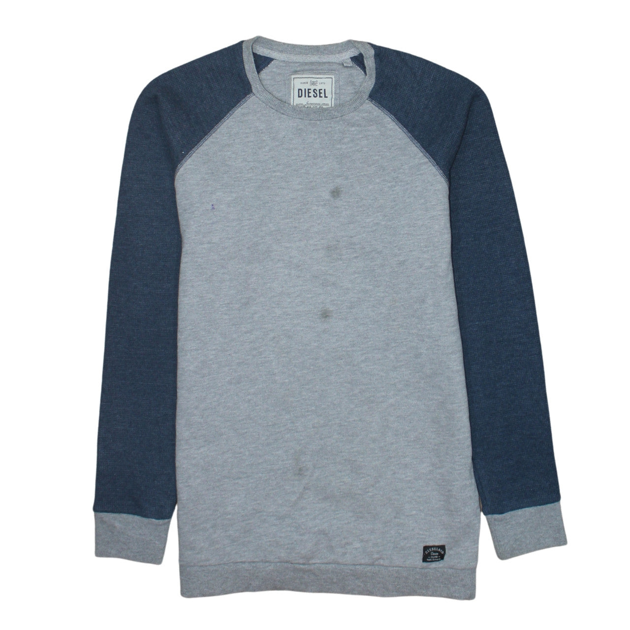 Mens UK Size L Diesel Grey Pullover Sweatshirt