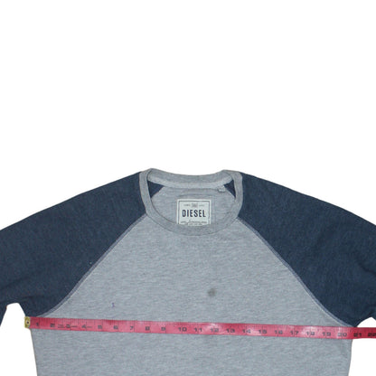 Mens UK Size L Diesel Grey Pullover Sweatshirt