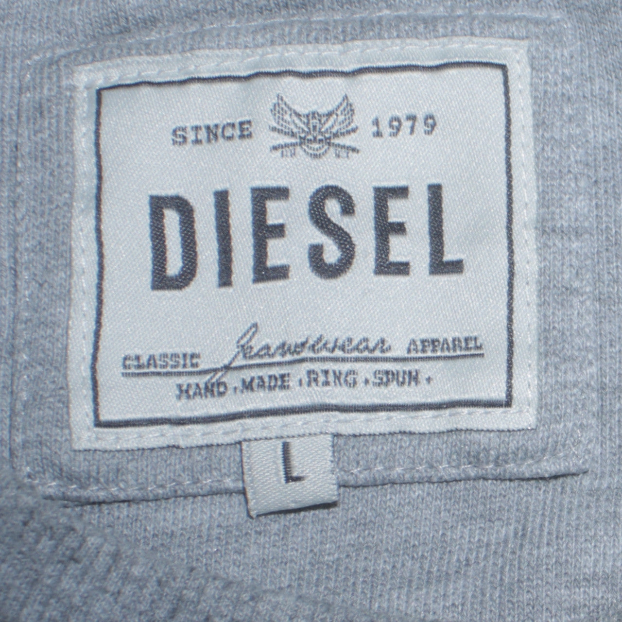 Mens UK Size L Diesel Grey Pullover Sweatshirt