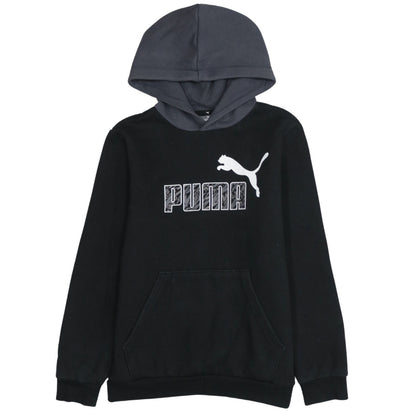 Puma Boys Black Hoodie 13-14 Years Pullover Fleece Sweatshirt