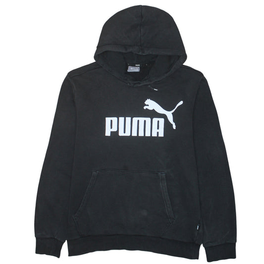 Mens UK Size S PUMA Black Pullover Hoodie