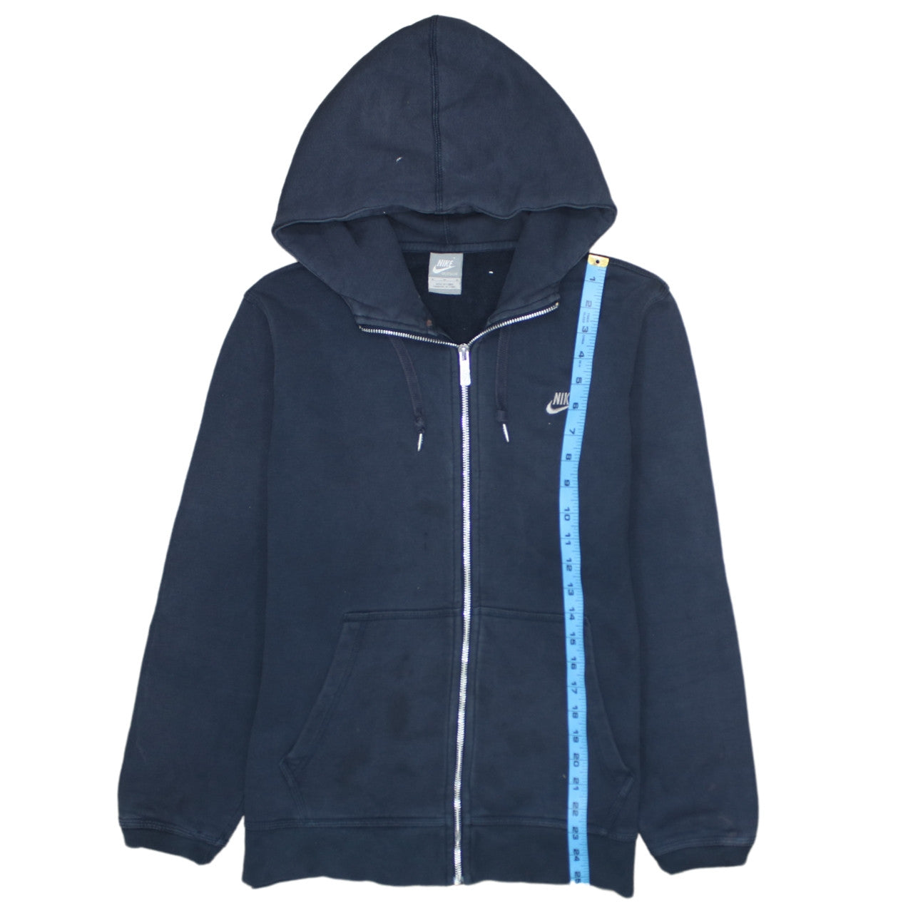 Mens UK Size M Nike Blue Full Zip Hoodie