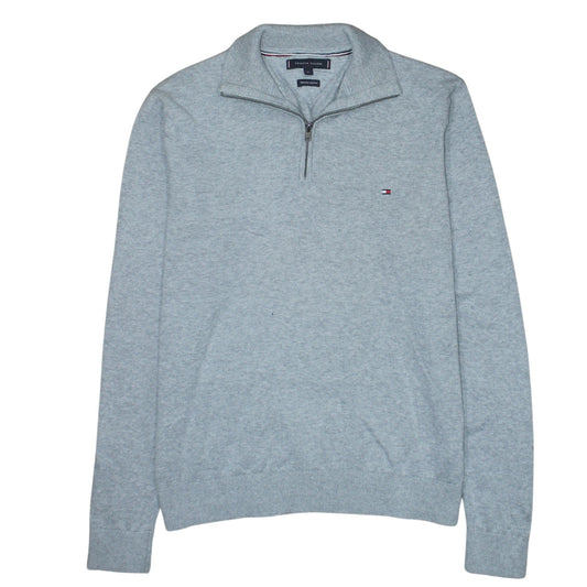 Mens UK Size XL Tommy Hilfiger Grey Full Zip Jumper