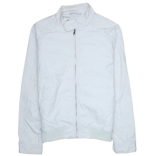 GAP Men's White Cotton Bomber Jacket Size S Full Zip Casual