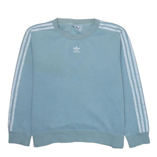 Womens UK Size 10 adidas Blue Pullover Sweatshirt