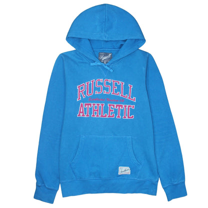 Womens UK Size L Russell Athletic Blue Pullover Hoodie
