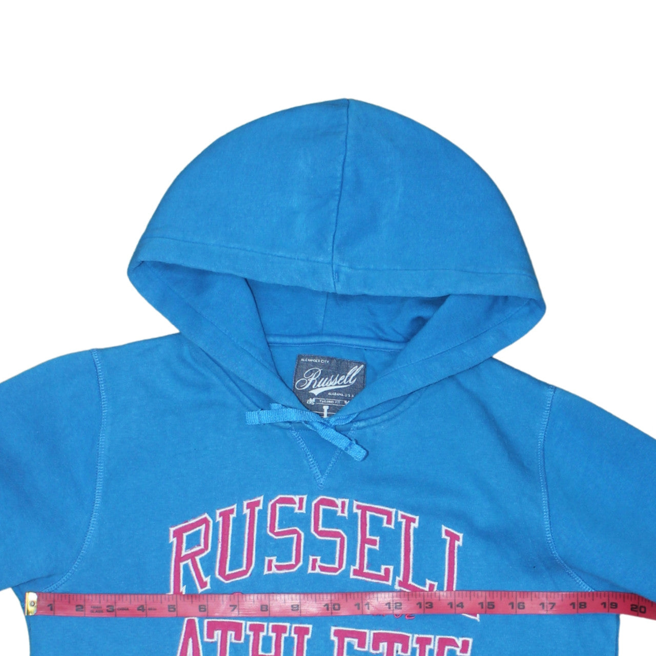 Womens UK Size L Russell Athletic Blue Pullover Hoodie