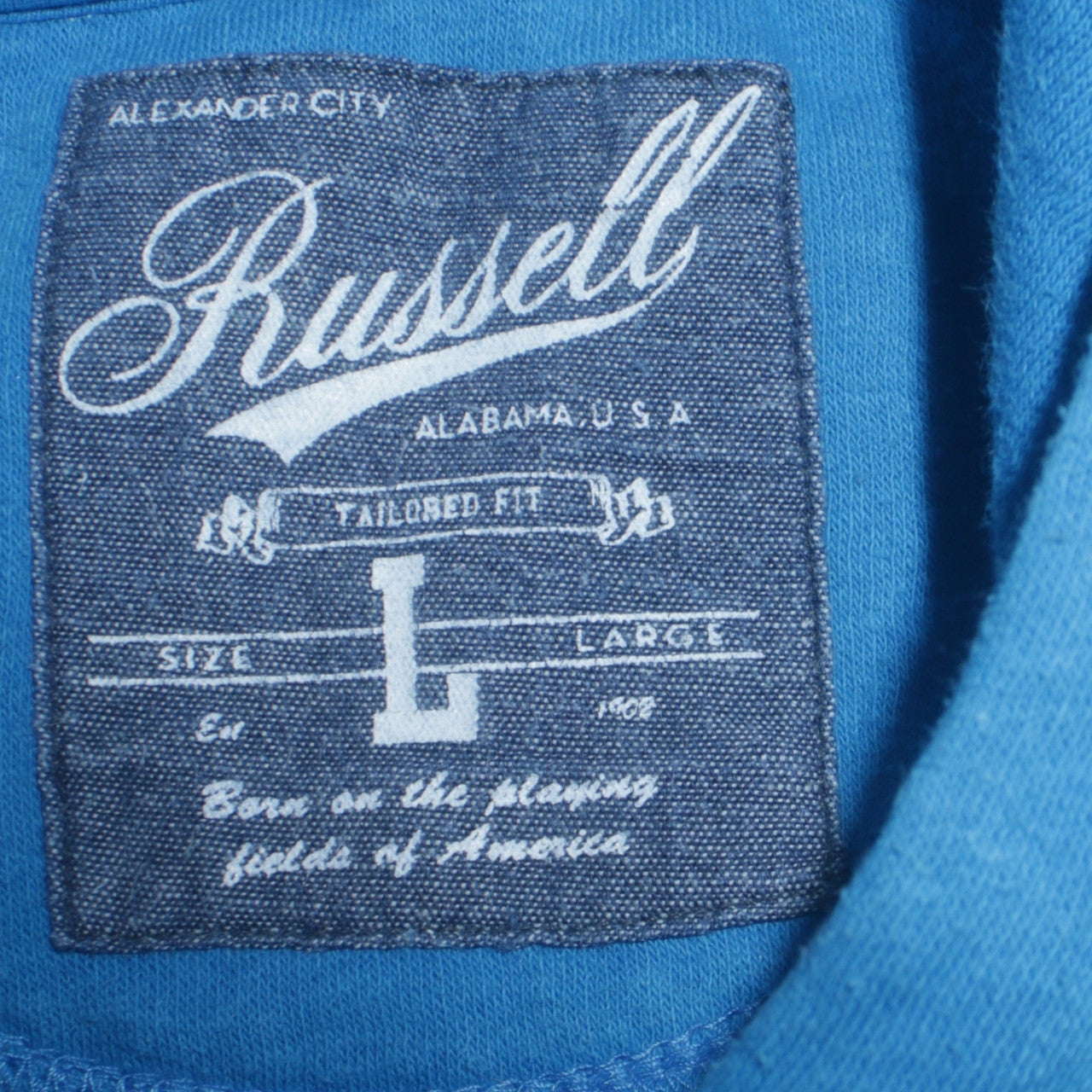 Womens UK Size L Russell Athletic Blue Pullover Hoodie