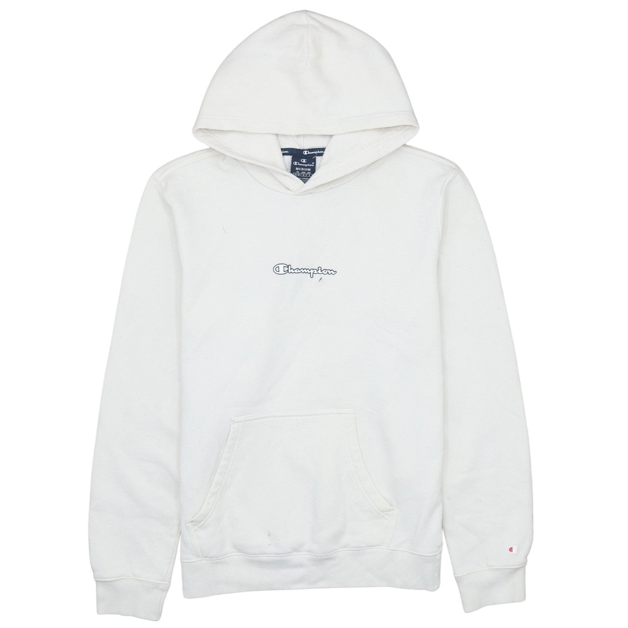 Mens UK Size M Champion White Pullover Hoodie