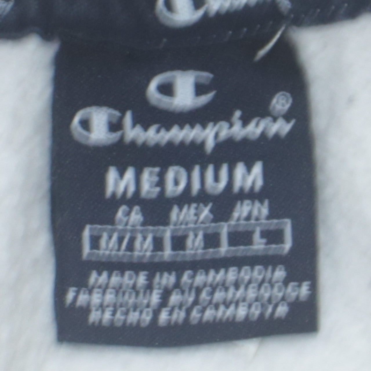 Mens UK Size M Champion White Pullover Hoodie