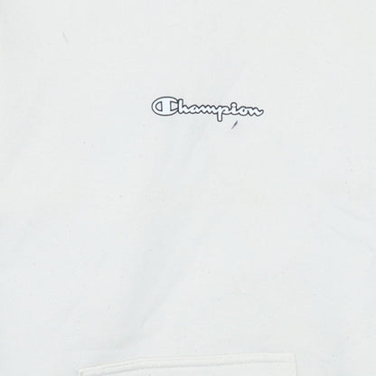 Mens UK Size M Champion White Pullover Hoodie