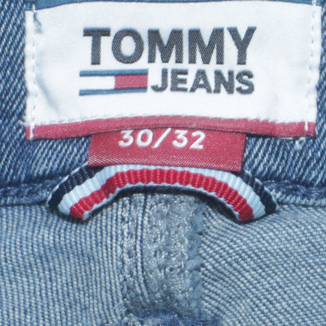 Mens UK Size M Tommy Jeans Regular Fit Straight Blue Jeans