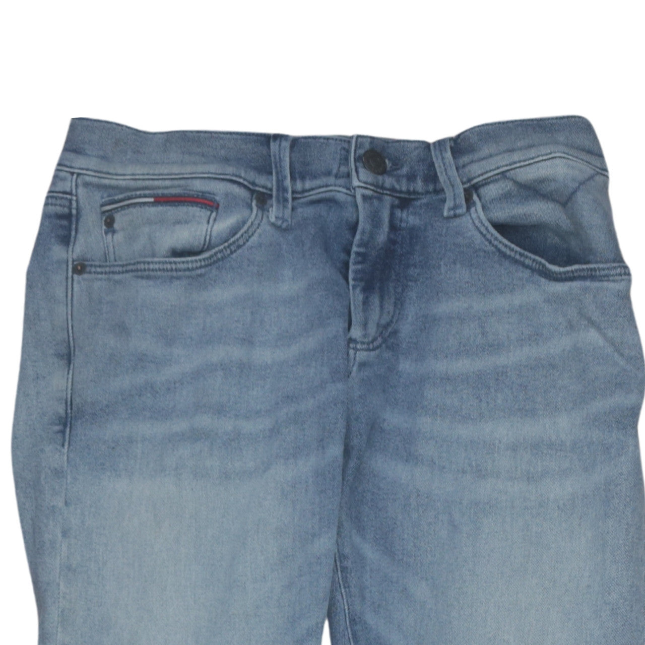 Mens UK Size M Tommy Jeans Regular Fit Straight Blue Jeans