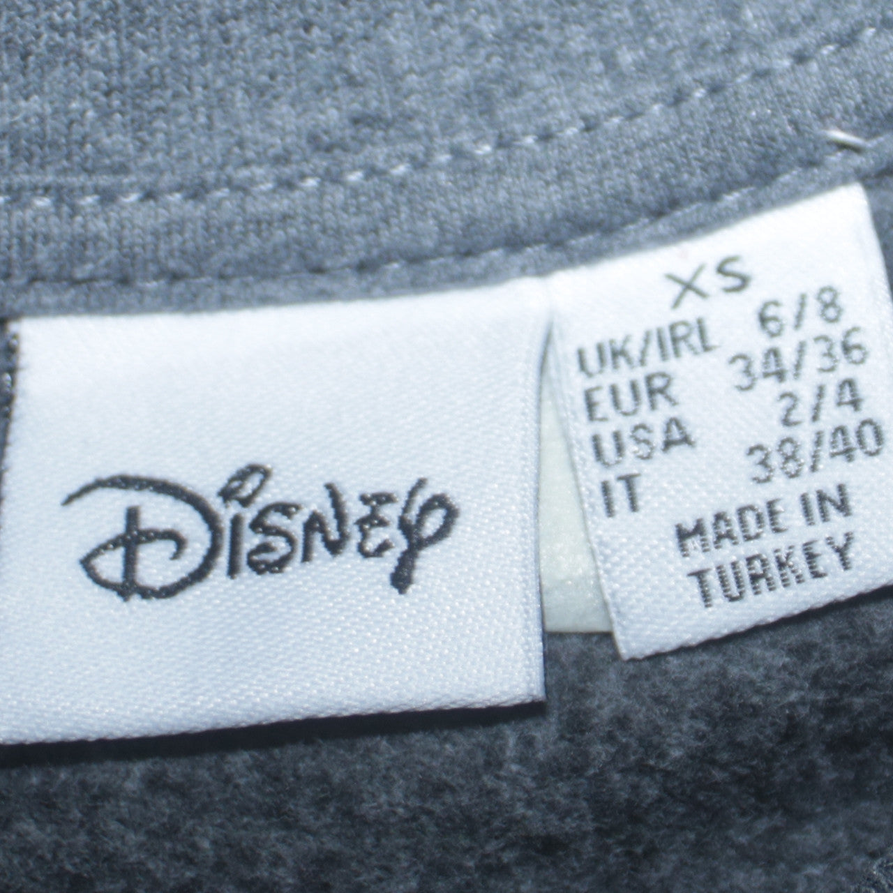 Womens UK Size XS Disney Grey Pullover Sweatshirt