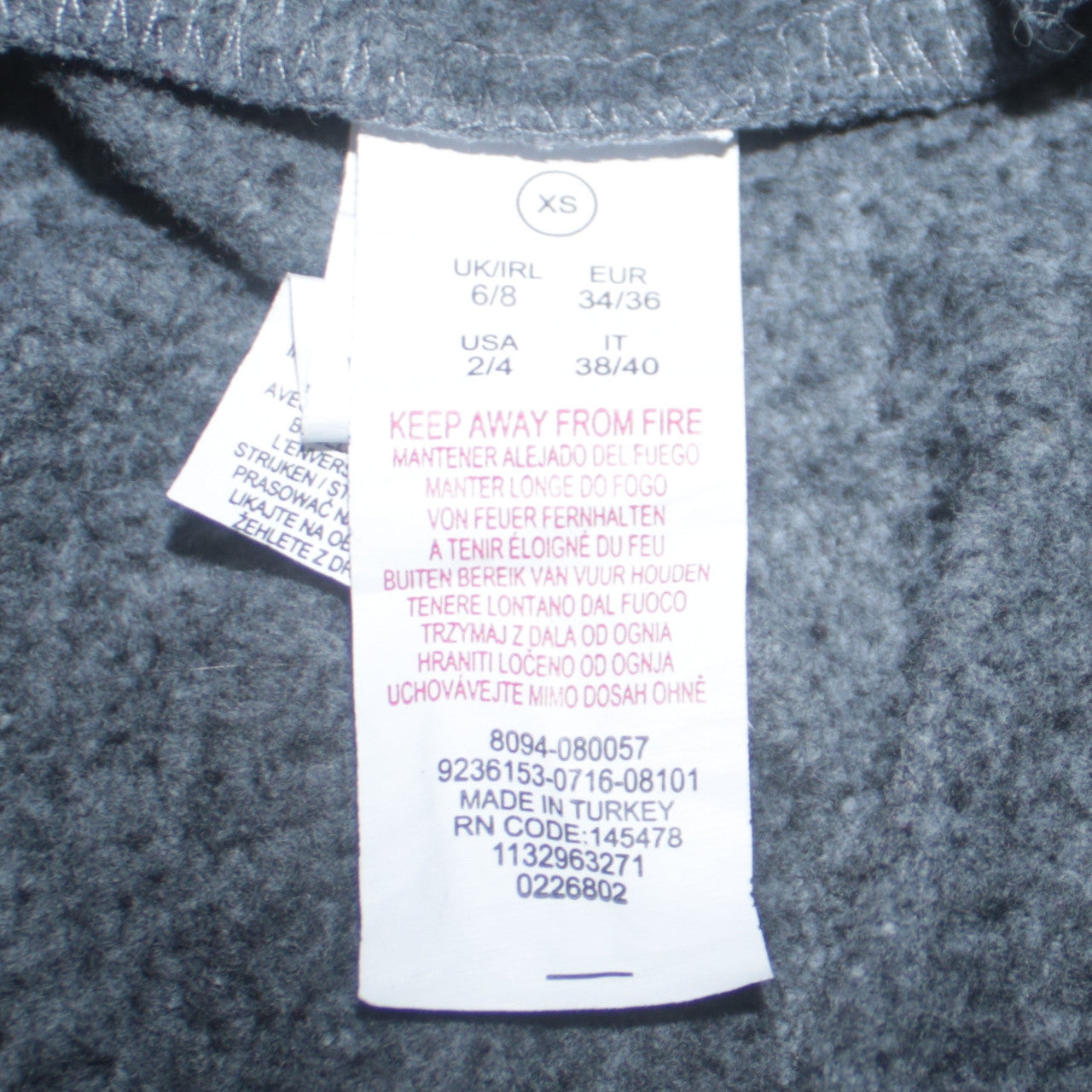 Womens UK Size XS Disney Grey Pullover Sweatshirt