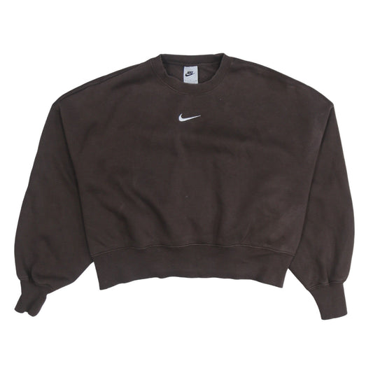 Womens UK Size S Nike Brown Pullover Sweatshirt