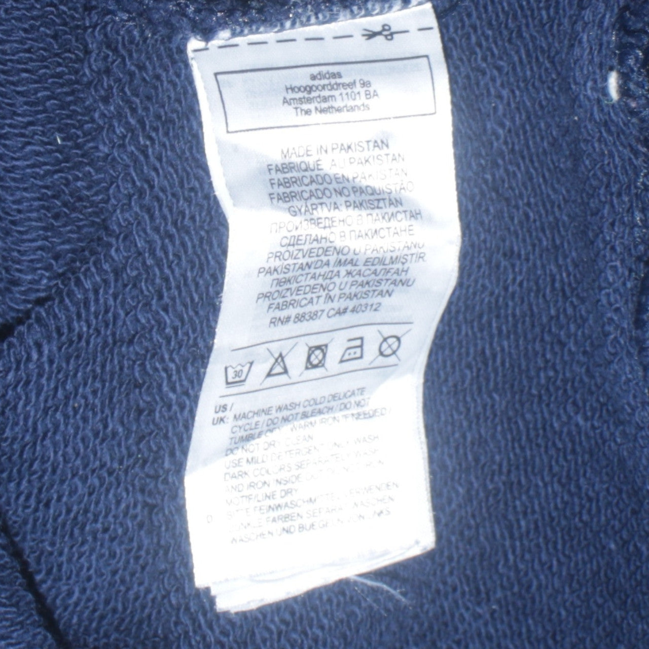 Mens UK Size XS adidas Blue Pullover Hoodie