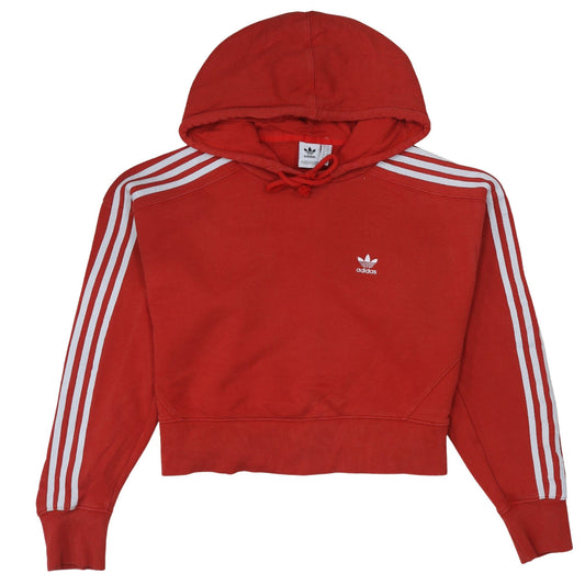 Womens UK Size 8 adidas Red Pullover Hoodie