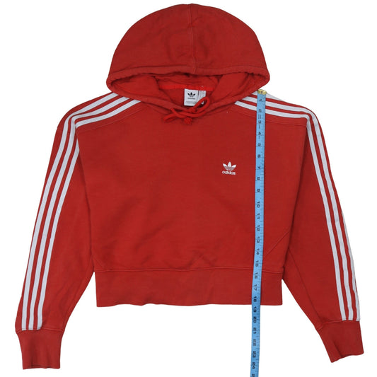 Womens UK Size 8 adidas Red Pullover Hoodie