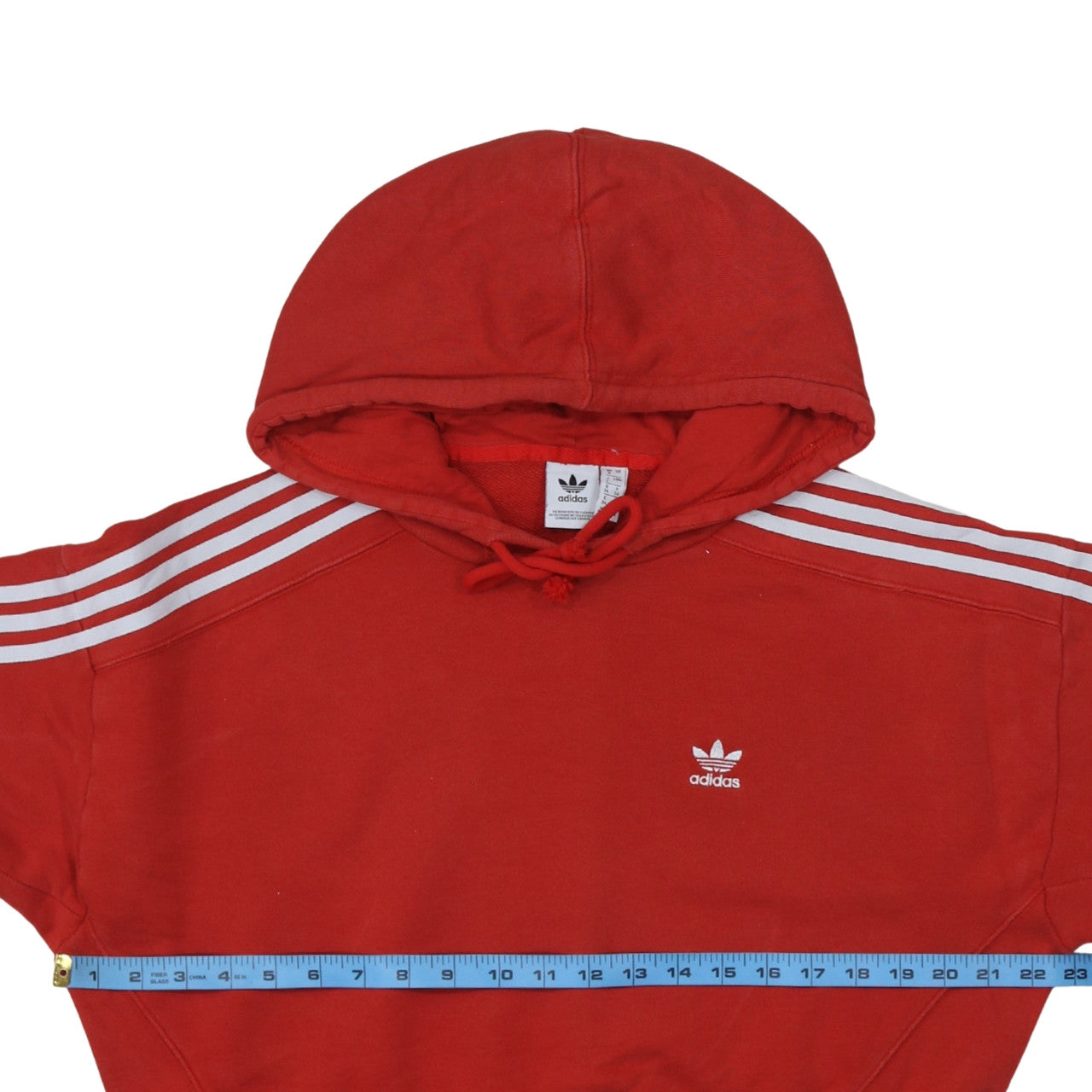 Womens UK Size 8 adidas Red Pullover Hoodie