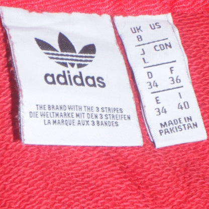 Womens UK Size 8 adidas Red Pullover Hoodie