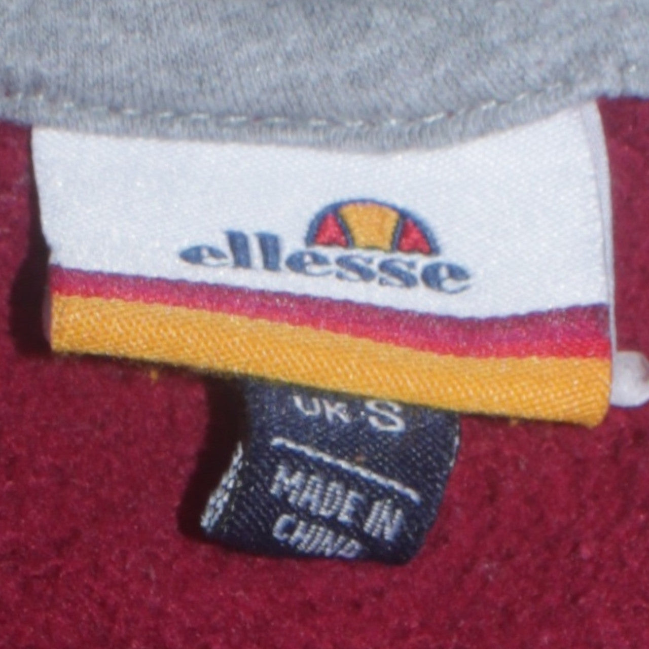 Mens UK Size S ellesse Red Pullover Hoodie