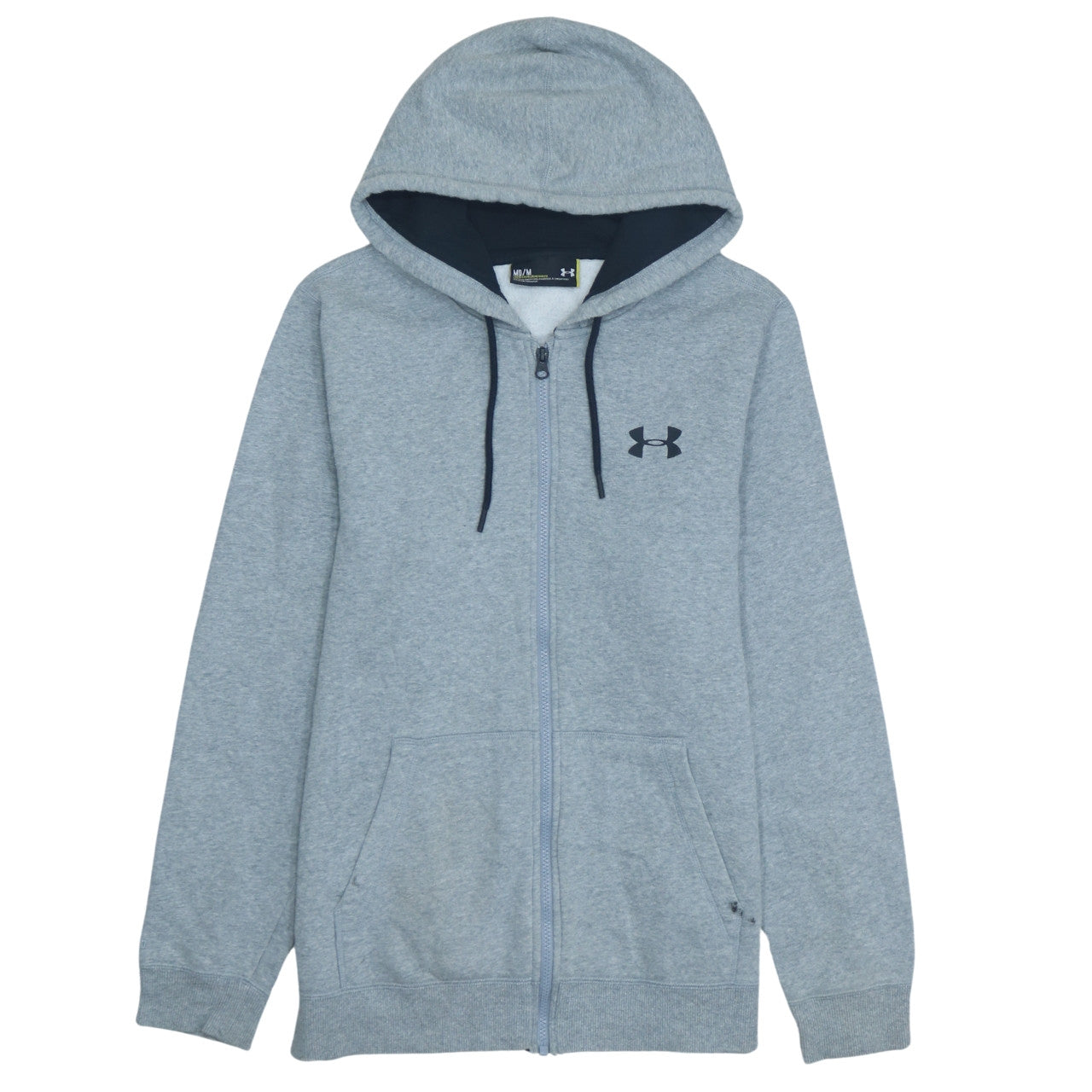 Mens UK Size M Under armour Grey Full Zip Hoodie